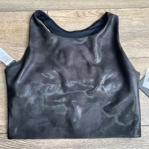 NWT Cycle House By Marika Black Ombré Matte Foil Sports Bra Sz M